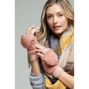 Cozy Teddy Bear Pop-Top Mitten