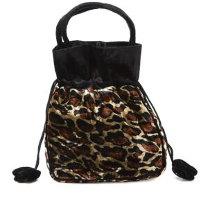 Velvet Leopard Pouch Purse