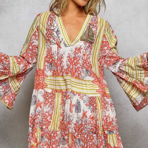 Coral Reef Print Cotton Dress