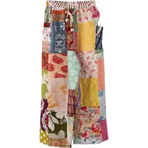 Straight Leg Cotton Patchwork Pants – Bohemian Chic